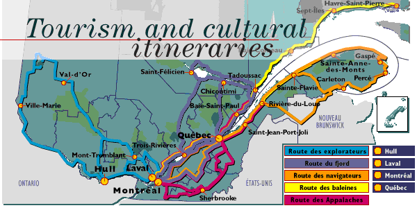 [Map of the itineraries]