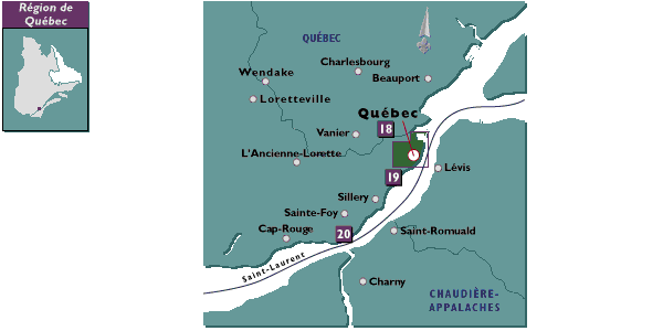[Carte de la grande region de Quebec]